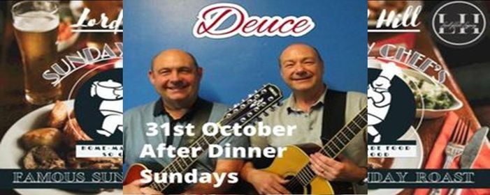 Deuce Acoustic Duo. After Dinner Sundays
