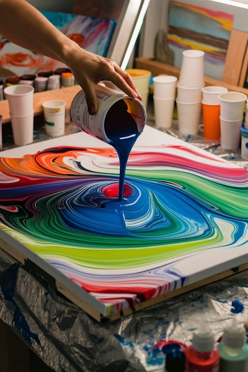 Acrylic Fluid art workshop