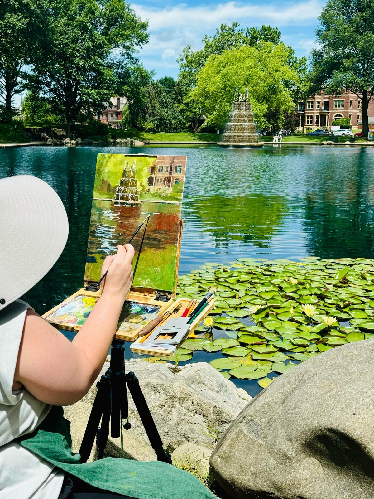 Sketch at Goodale Park- Artists in Bloom