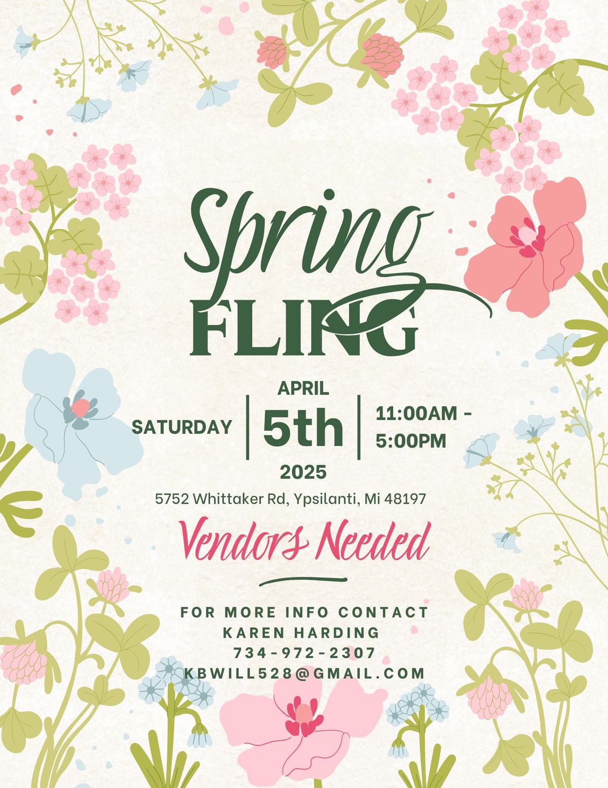 Spring Fling vending event 