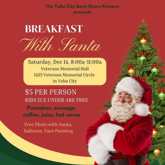 Yuba City Kiwanis Early Risers  Breakfast with Santa