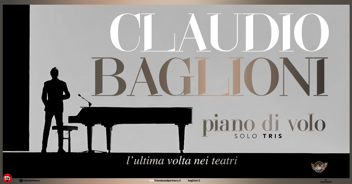 CLAUDIO BAGLIONI - PIANO DI VOLO soloTRIS \/\/ Lugano, 20-21-22 marzo 2025