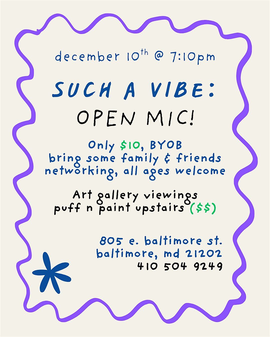 SUCH A VIBE: OPEN MIC + PUFF N PAINT!
