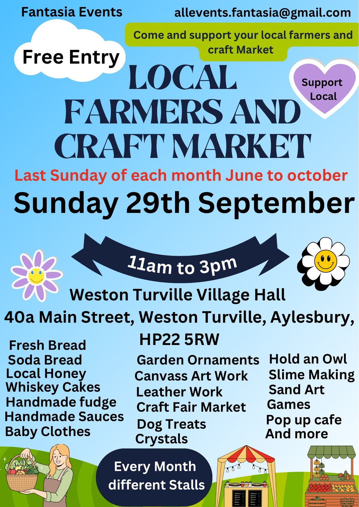 Farmers Craft Market in Weston Turville Buckinghamshire 