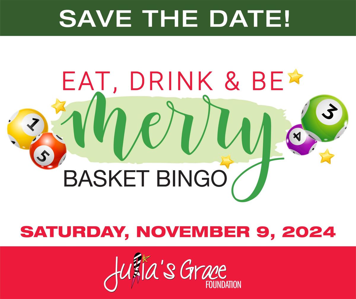 Eat, Drink & Be Merry Basket Bingo