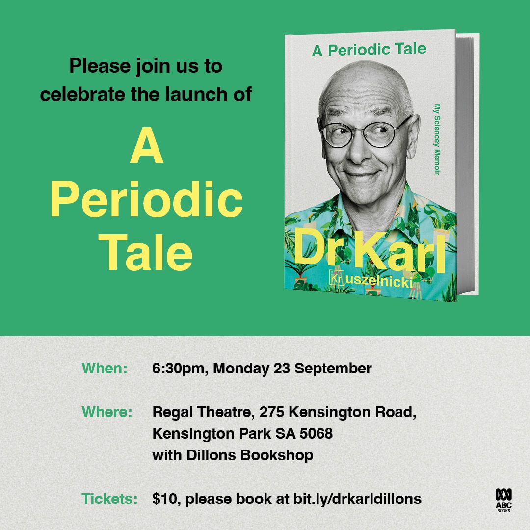 Book event: A Periodic Tale, The Regal Theatre, SA