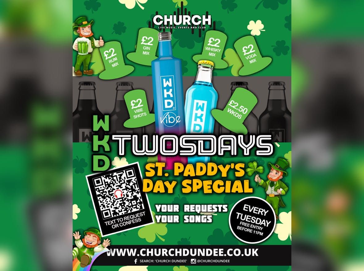 WKD TWOSDAYS Club St. Paddy\u2019s Day Special!