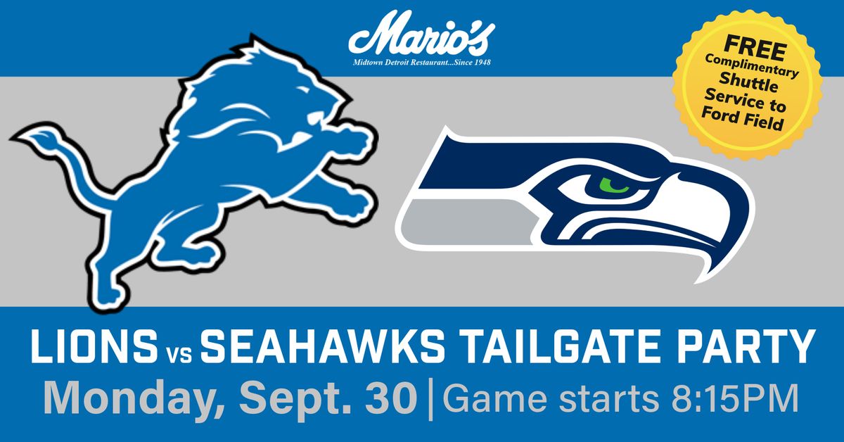 Mario's Lions vs Seahawks Tailgate Party