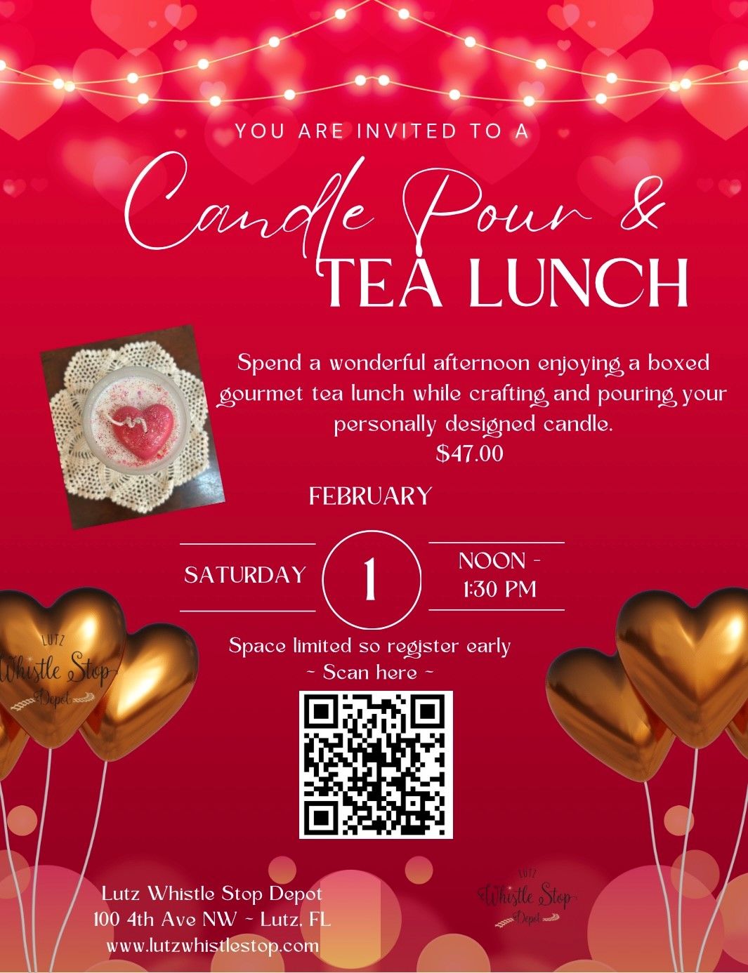 Valentine's Candle Pour and Tea Lunch