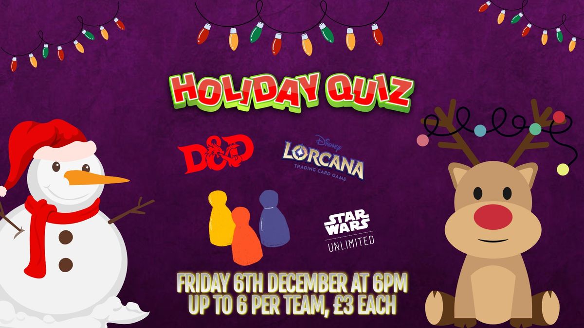 DICE & PINS HOLIDAY QUIZ