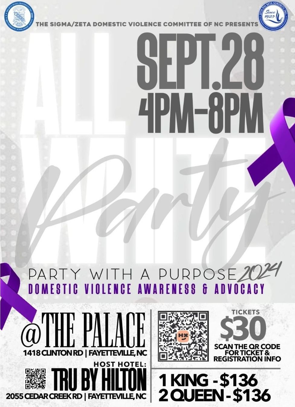  All White Party W\/ A Purpose 2024 (Domestic Violence Awareness & Advocacy) 