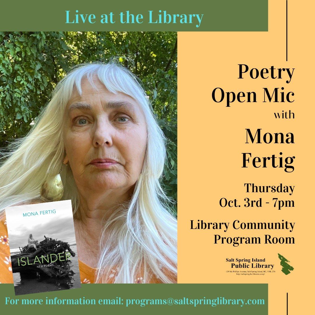 Poetry Open Mic featuring Mona Fertig