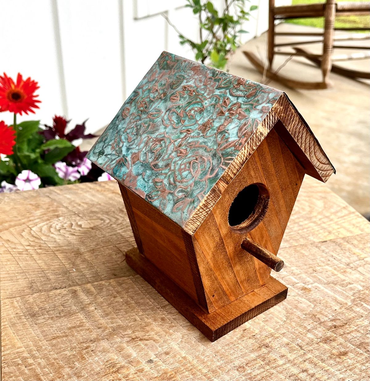 Copper Embossed Cedar Birdhouse Workshop