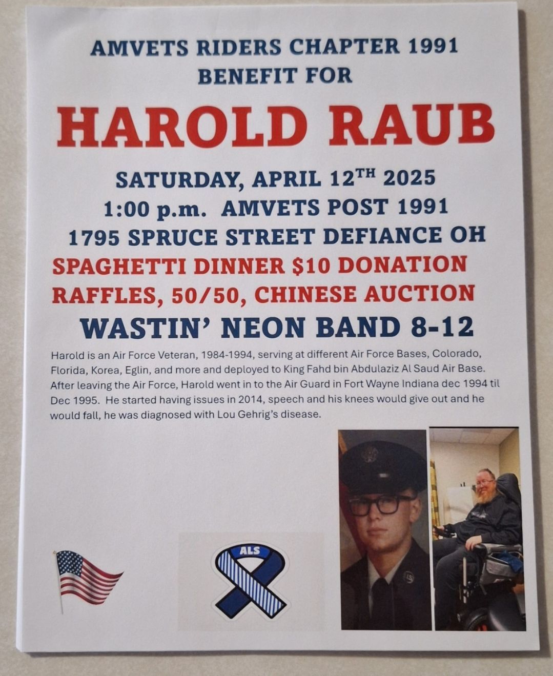 Harold Raub Benefit\/Spaghetti Dinner