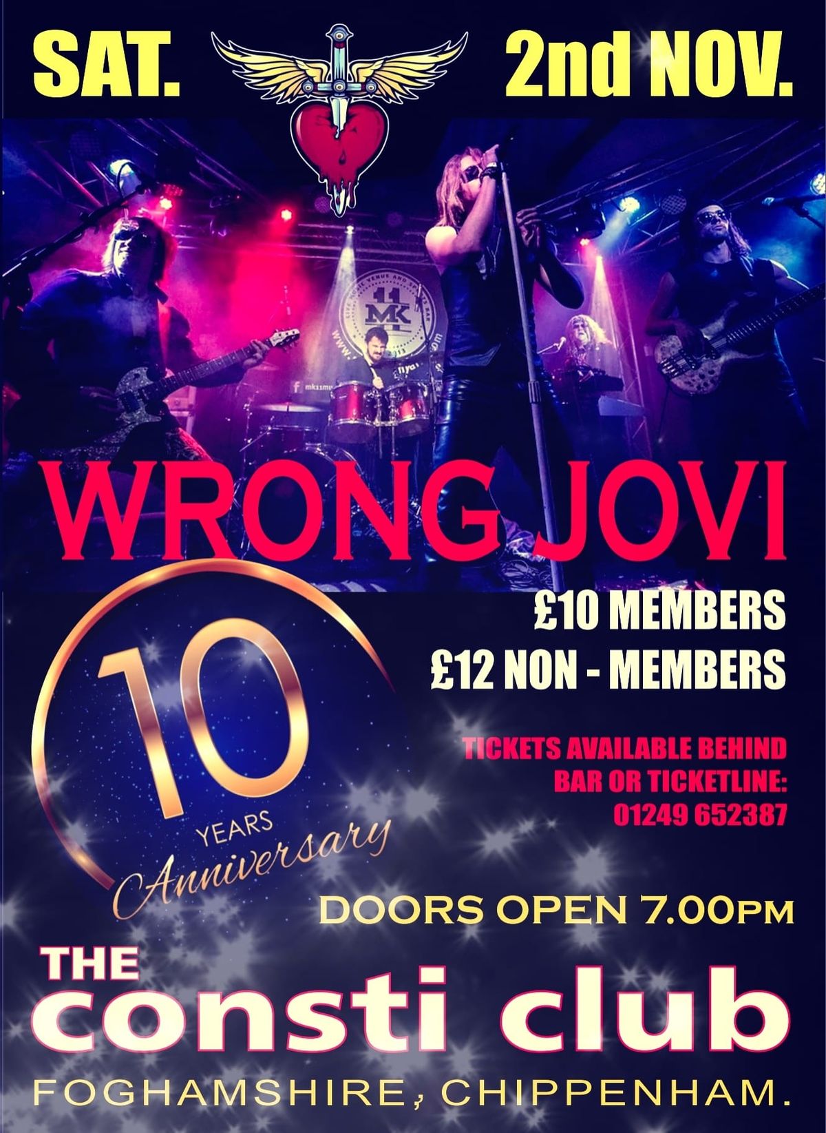 Wrong Jovi - 10 Year Anniversary - Saturday 2nd November