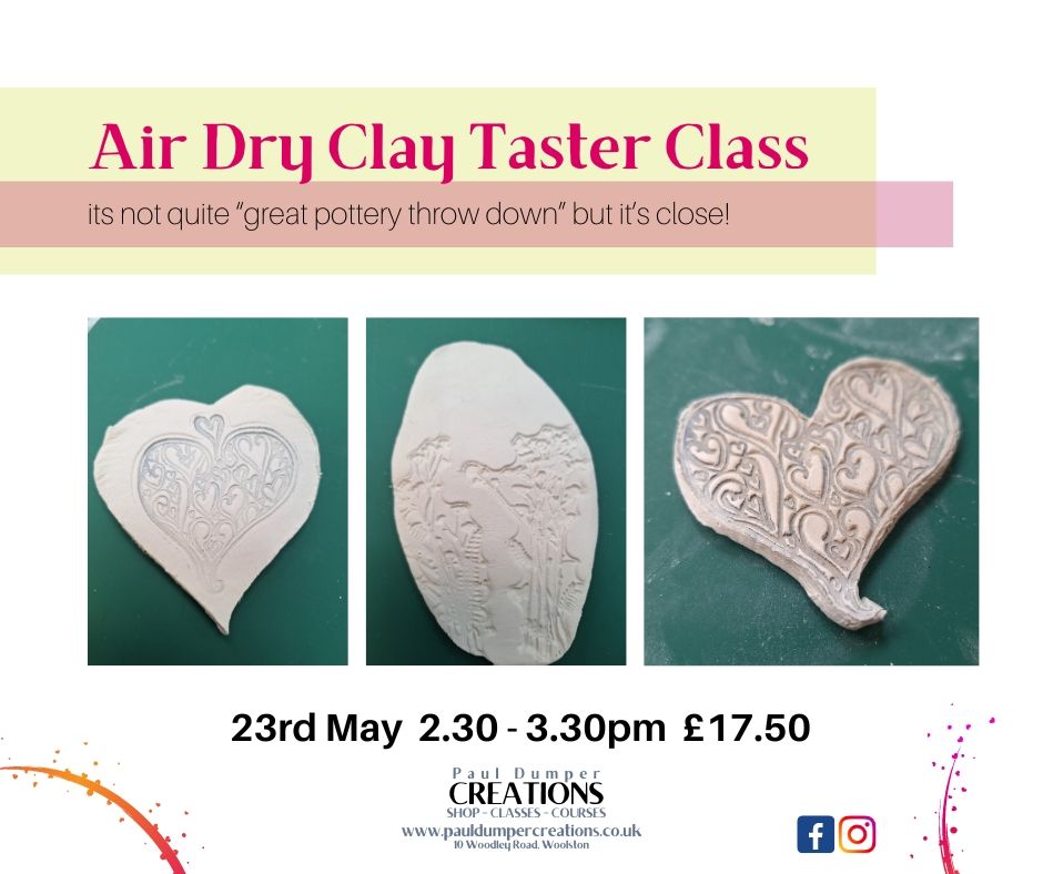Air dry clay taster class