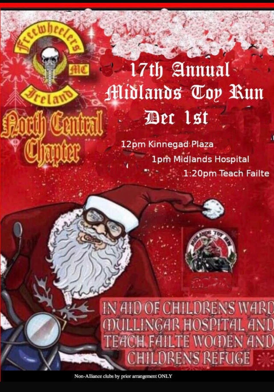 Midlands Toy run for Midlands Regional Hospital Mullingar and teach failte 