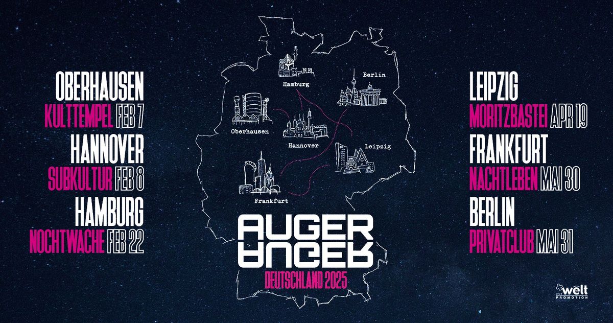 AUGER plus special guests \/\/ Sa. 19.04.2025 \/\/ Leipzig, Moritzbastei