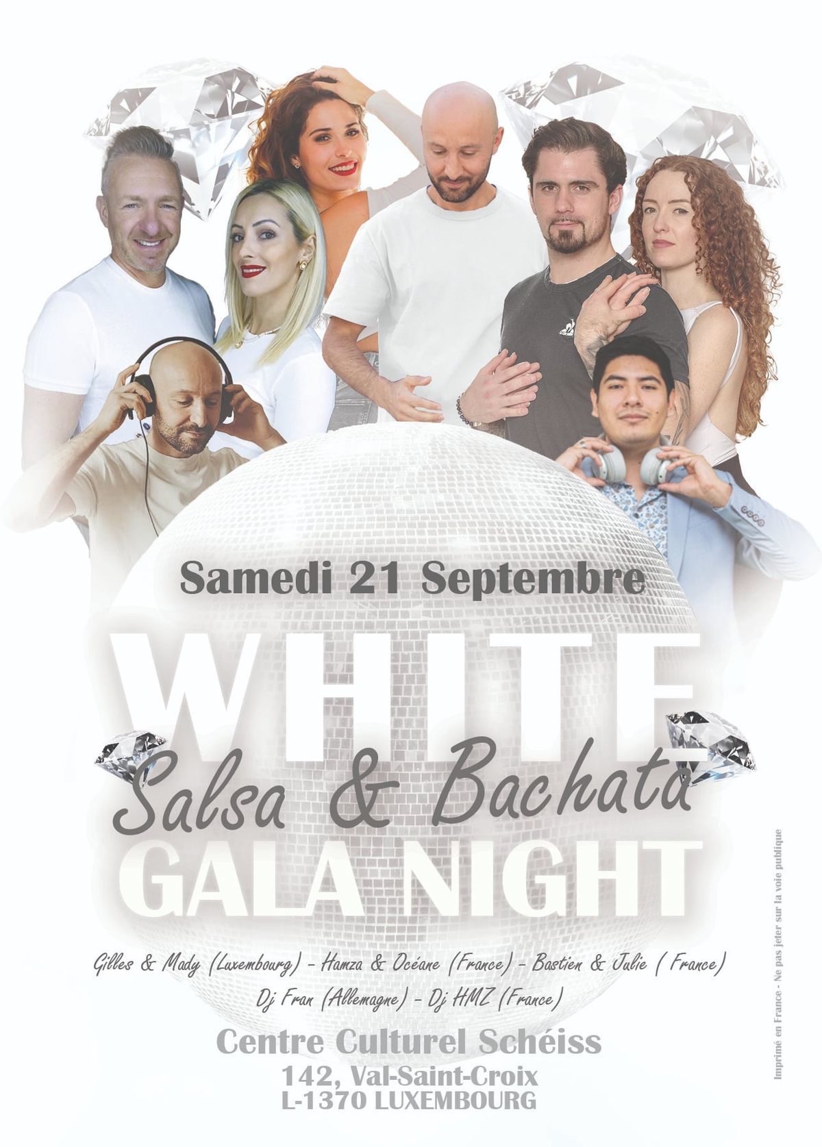 White Salsa&Bachata Gala Night with international artists and deejays\/2 rooms\/cocktails