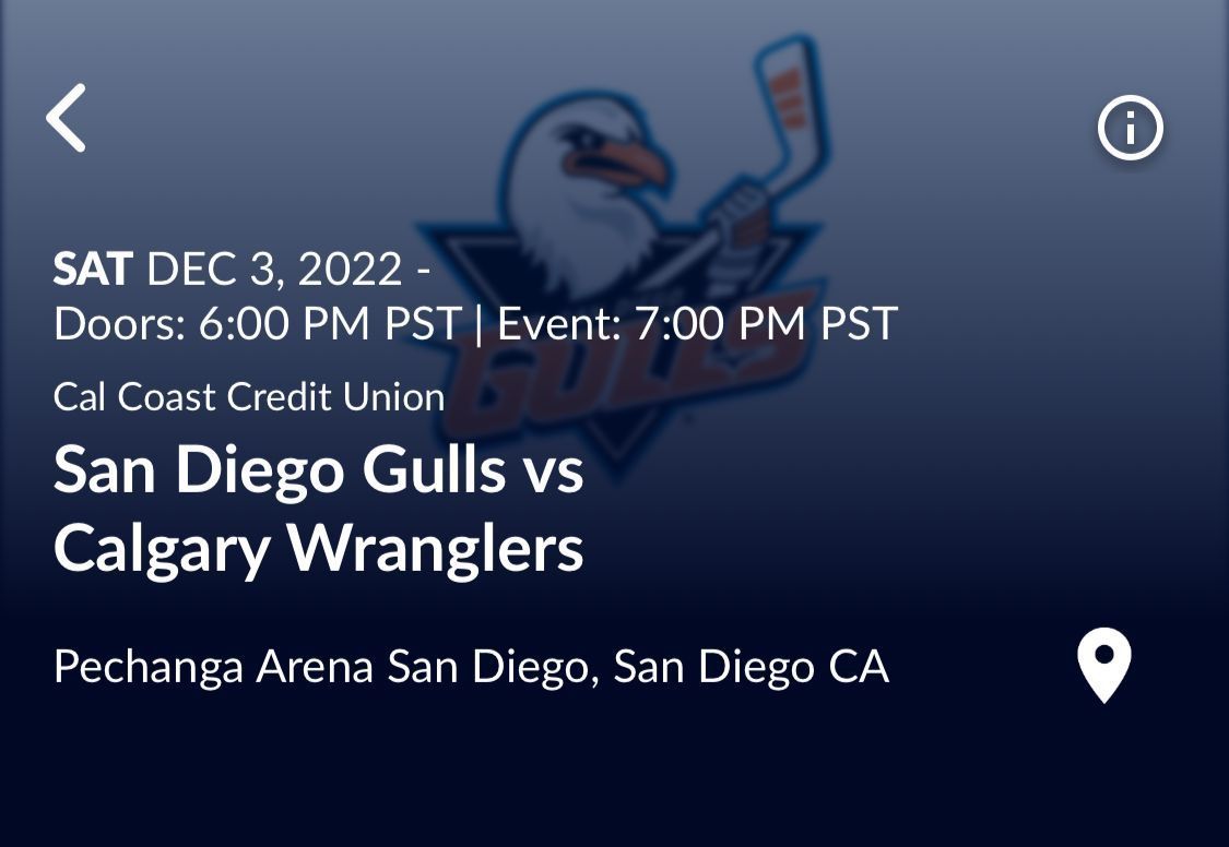 San Diego Gulls at Calgary Wranglers at Scotiabank Saddledome