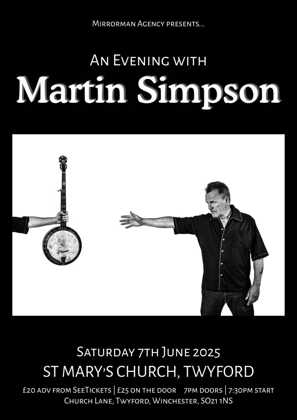 An Evening with Martin Simpson at St Mary's Church, Twyford