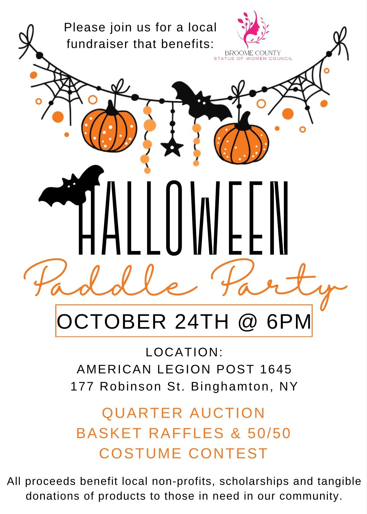 2nd Annual Halloween Paddle Party Fundraiser