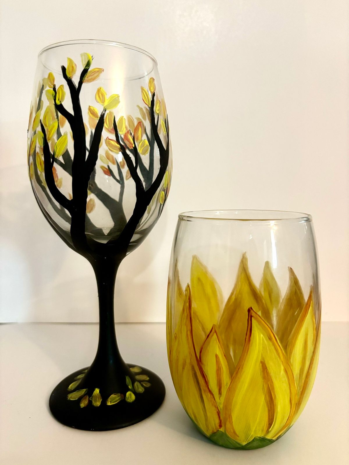 "Ghouls Night Out" Glass Painting