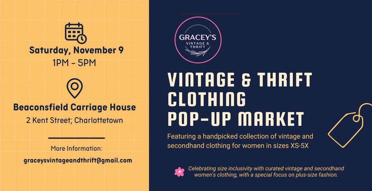 Vintage & Thrift Clothing Pop-Up Market @ Beaconsfield Carriage House 