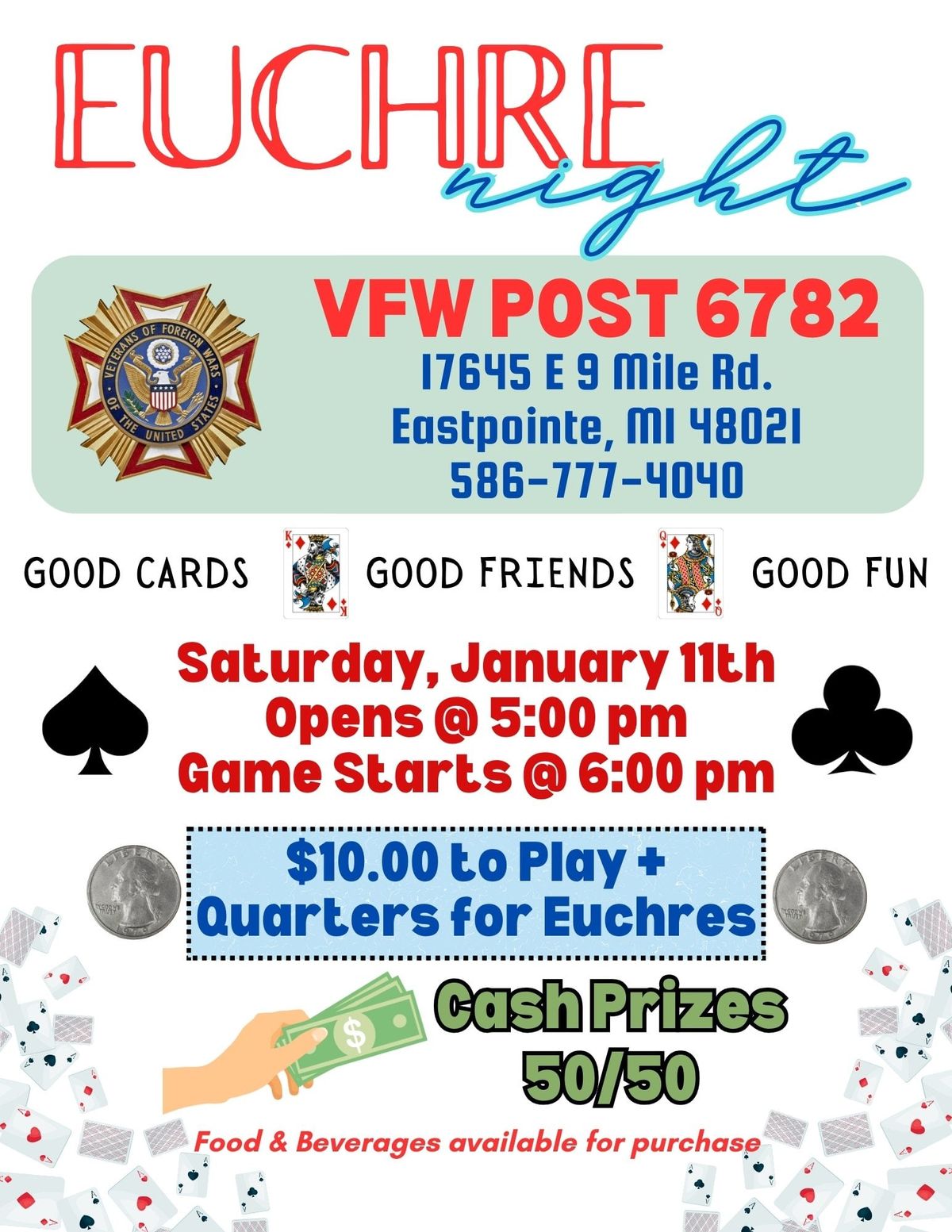 VFW 6782 Euchre Night