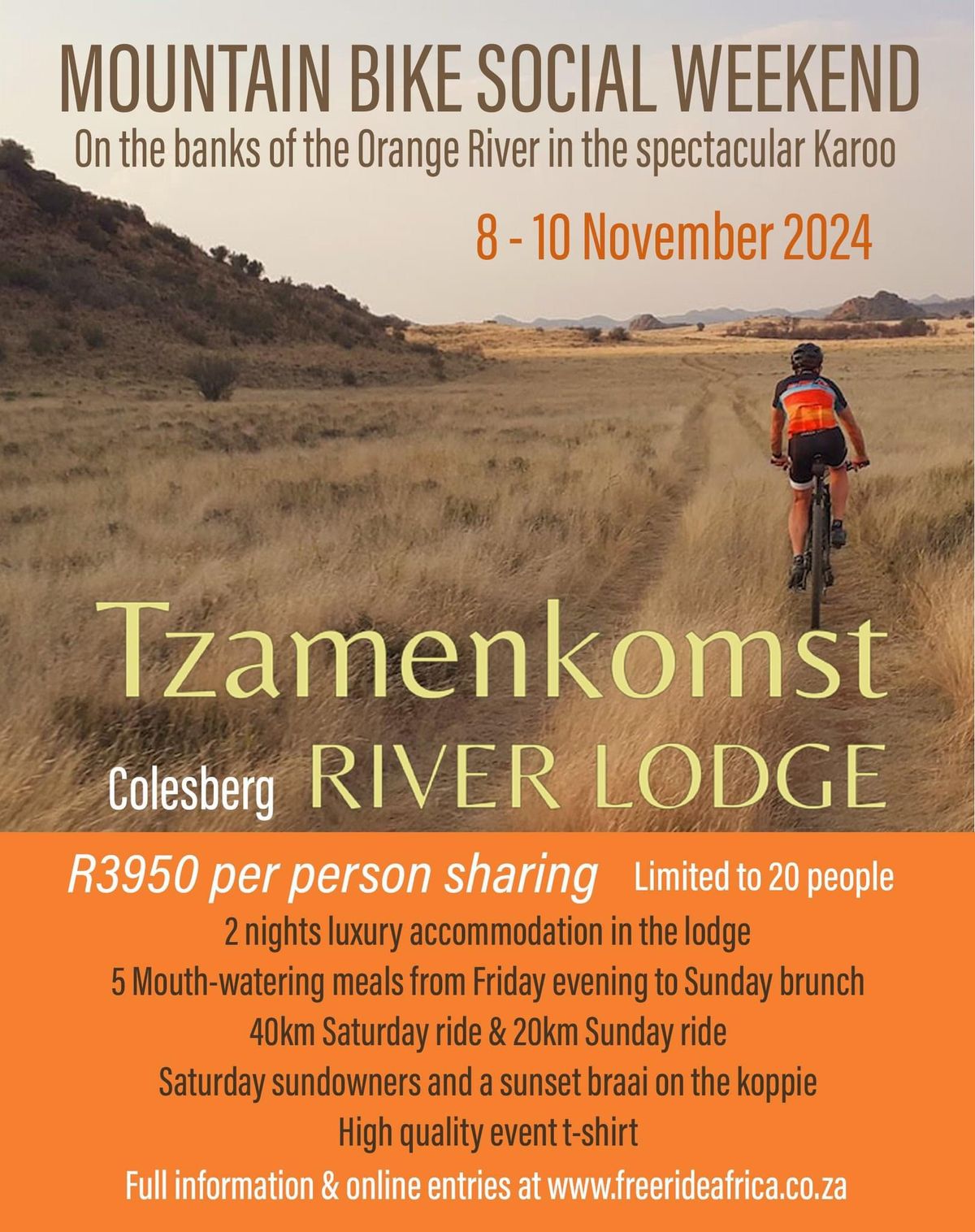 Cycling Weekend at Tzamenkomst River Lodge