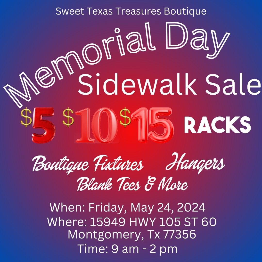 Memorial Day Sidewalk Sale