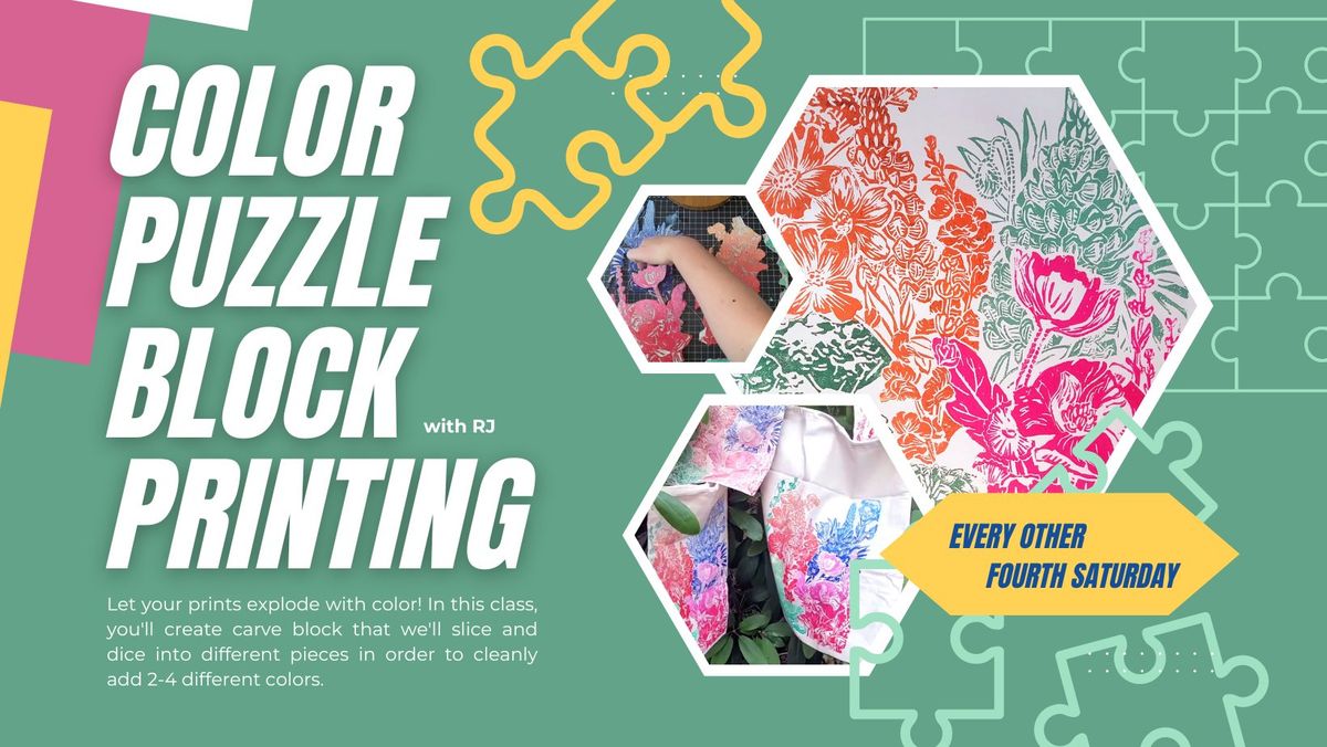 Color Puzzle Block Printing