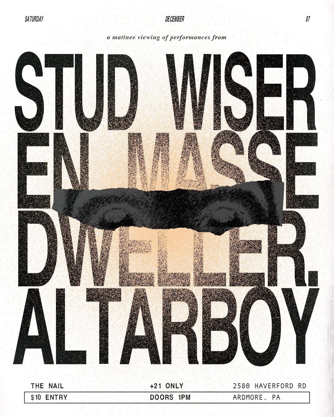 Stud Wiser, En Masse, Dweller. & ALTARBOY 12\/7