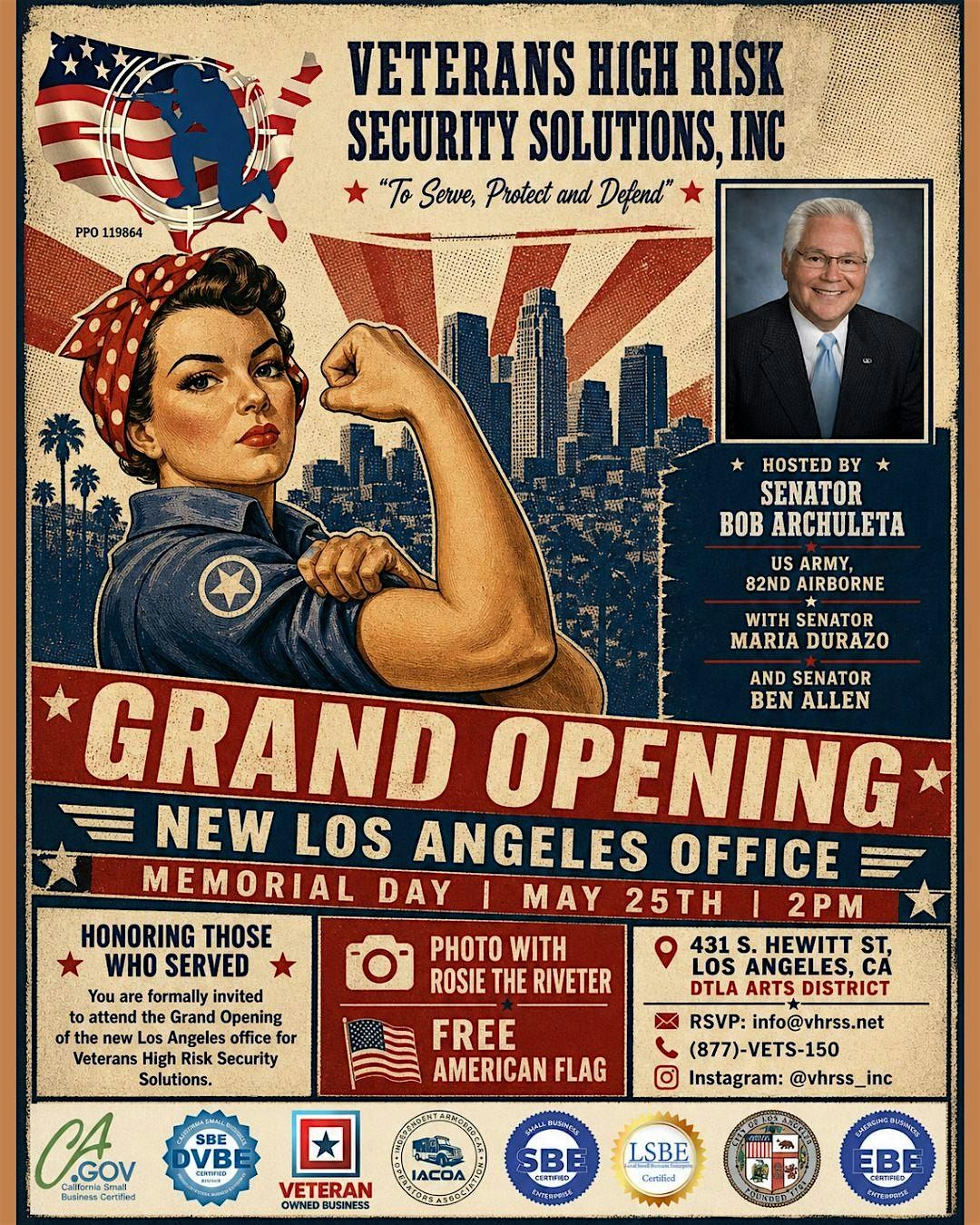 Grand Opening: Veterans High Risk Security Solutions Los Angeles Office