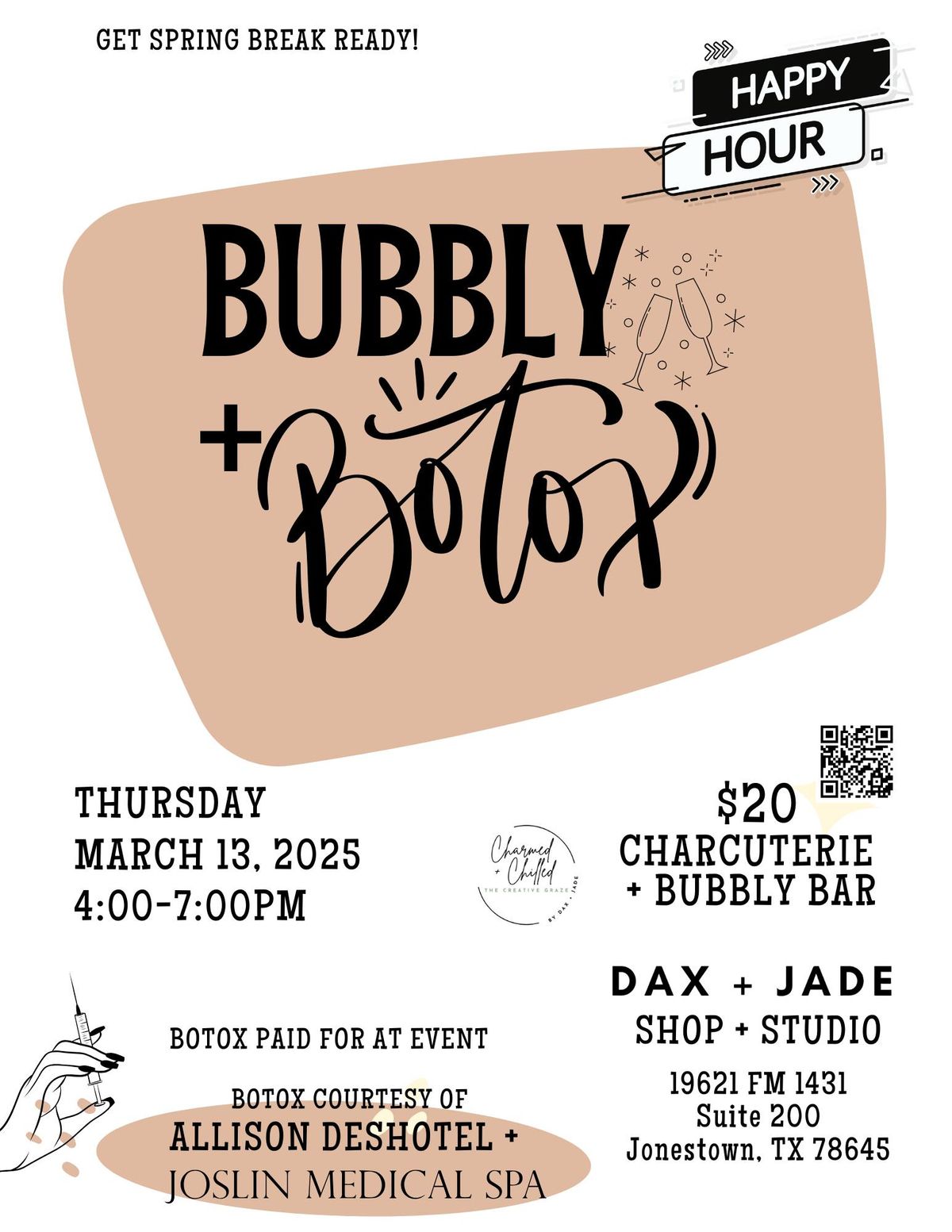 Bubbly + Botox Happy Hour