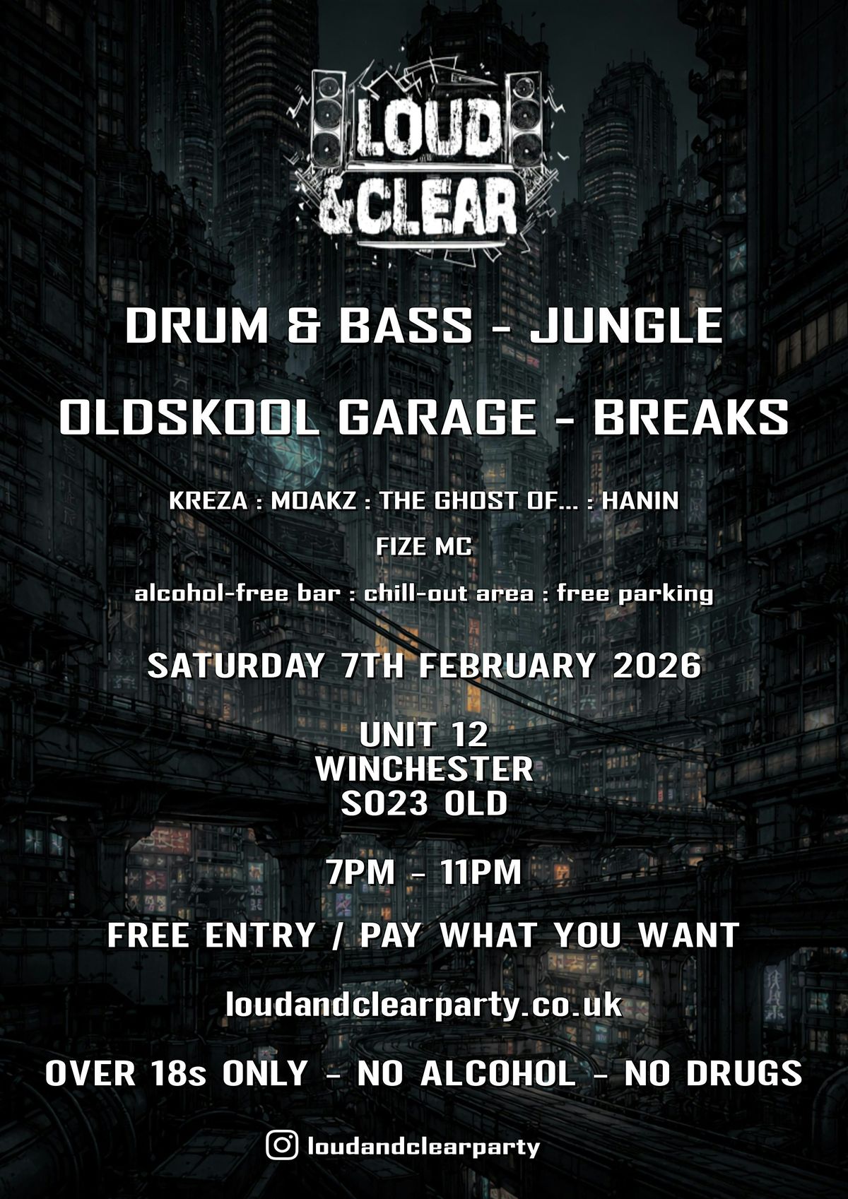 Loud Rave Loud & Clear 12 - Sober Rave, Unit 12, Winchester, 7 February 2026