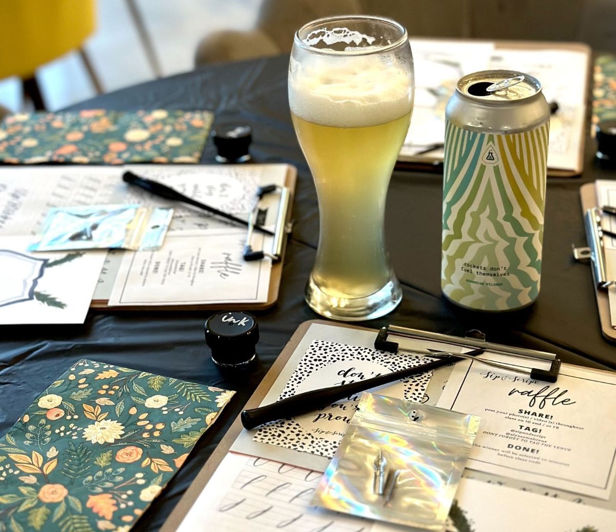 Modern Calligraphy for Beginners at Rising Storm Brewing Co. at The Mill