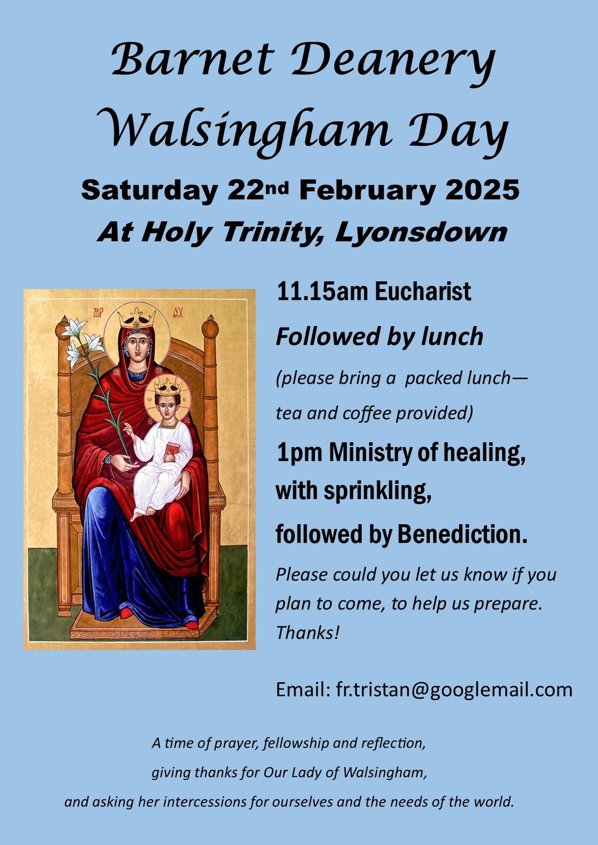 Barnet Deanery Walsingham Day at Holy Trinity Lyonsdown