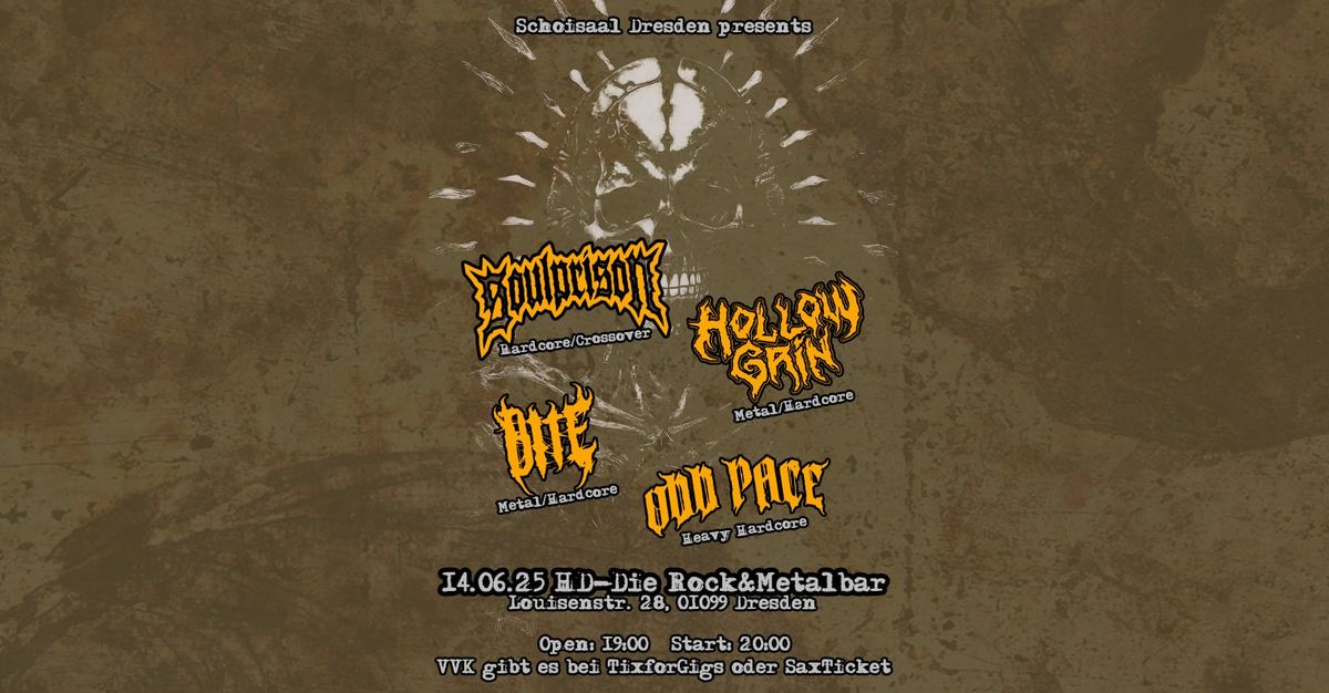 SOULPRISON + Special Guest: Hollow Grin,Bite,Odd Pace 