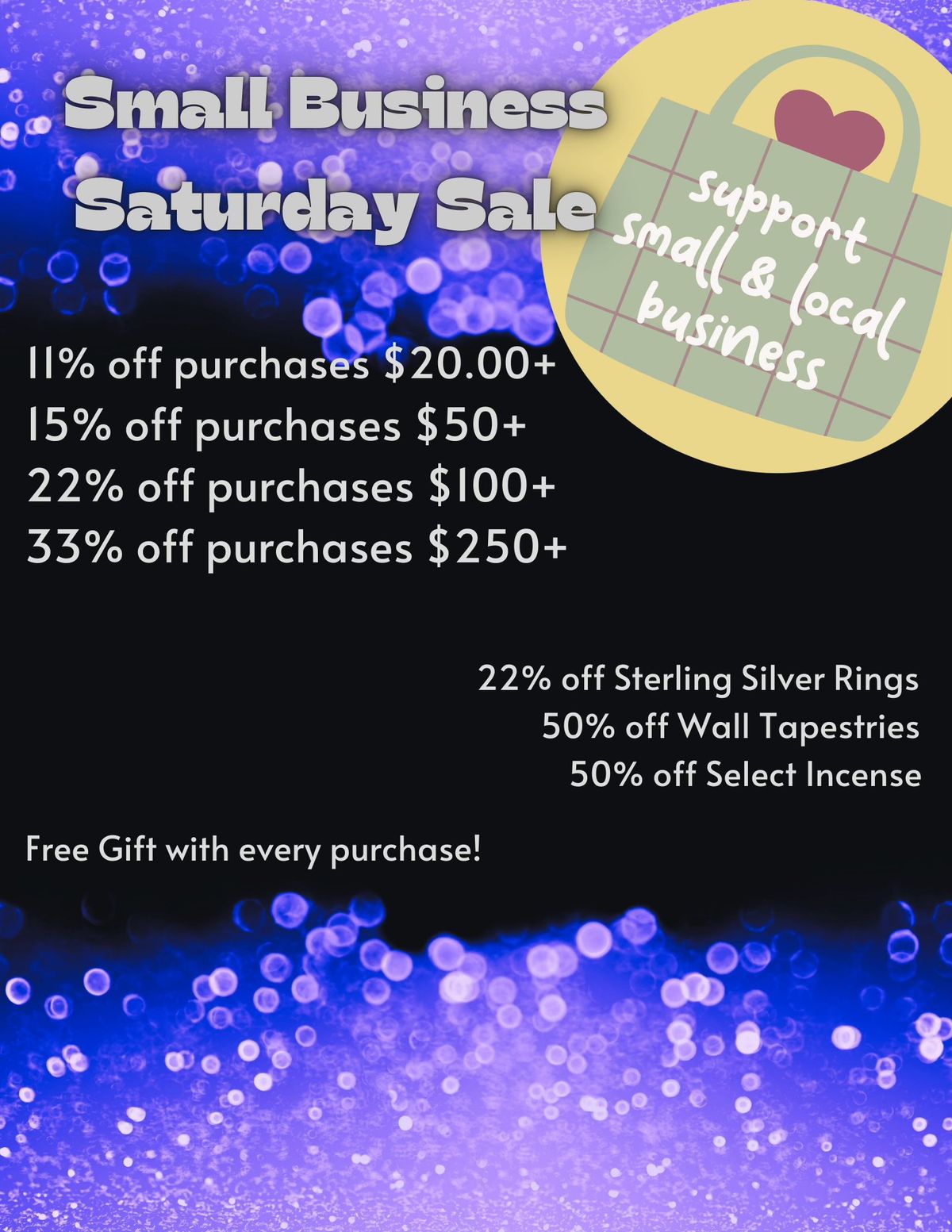 Small Business Saturday Sale