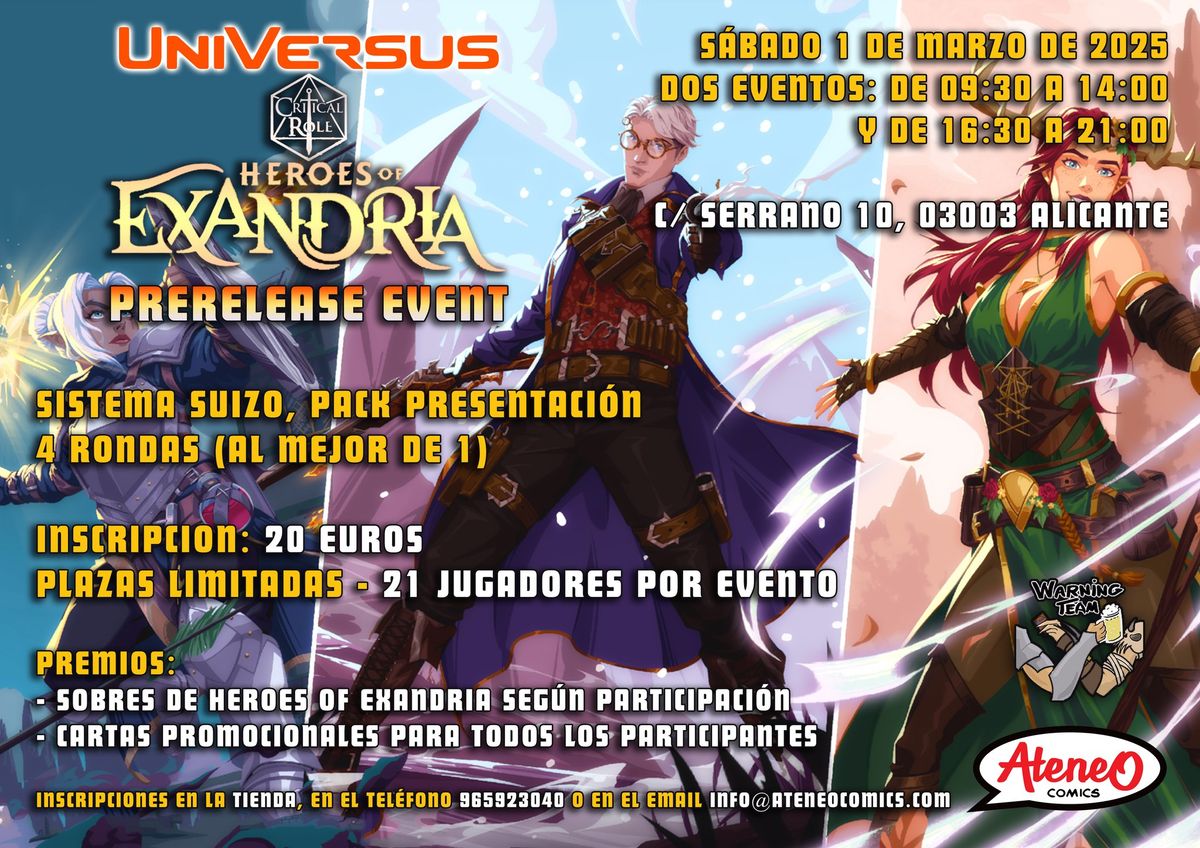 Prerelease Critical Role Heroes of Exandria Universus CCG