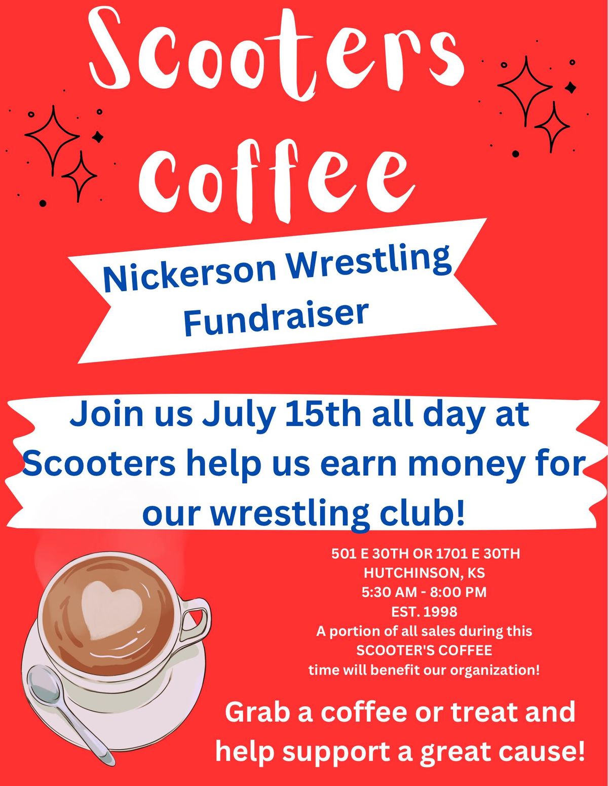 Scooters coffee for Nickerson Wrestling! 