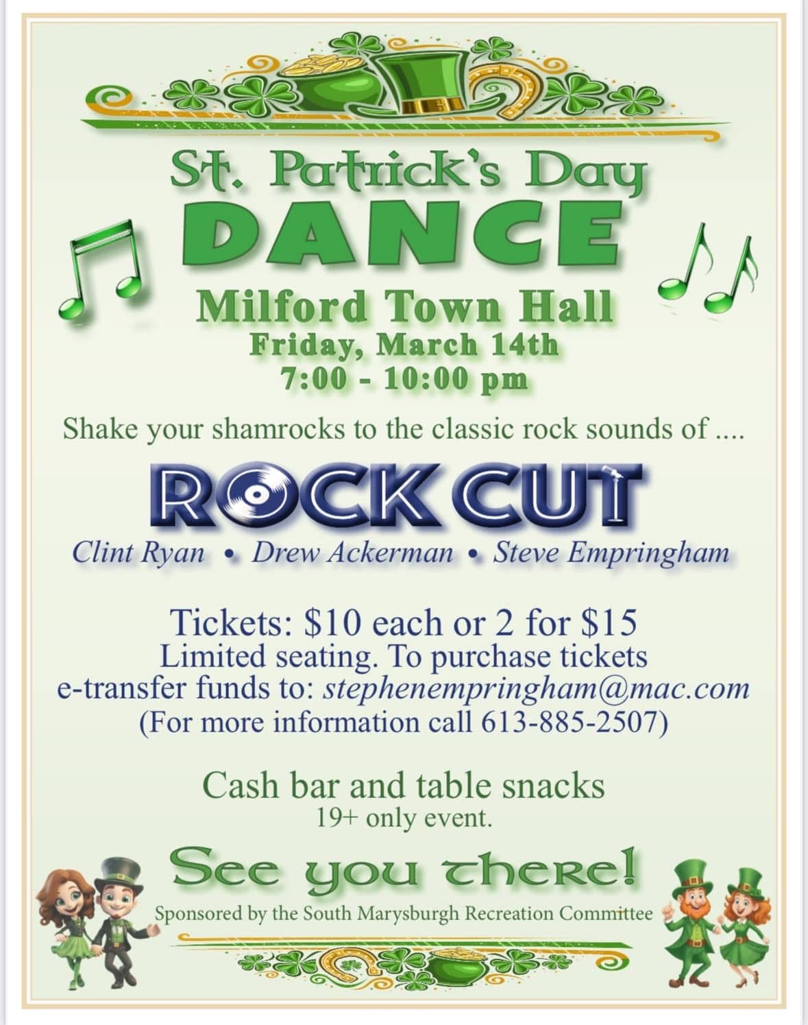 St Patrick\u2019s Day Dance- Milford Town Hall