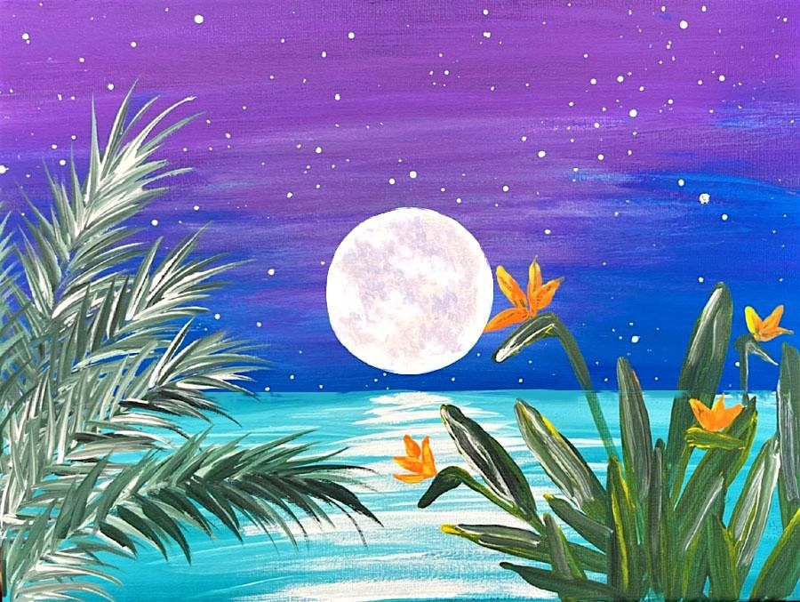 November Moon La Jolla Cove Wine and Paint Night with Erin