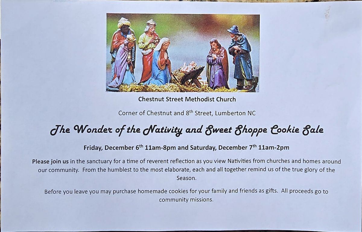 The Wonder of the Nativity and Sweet Shoppe Cookie Sale