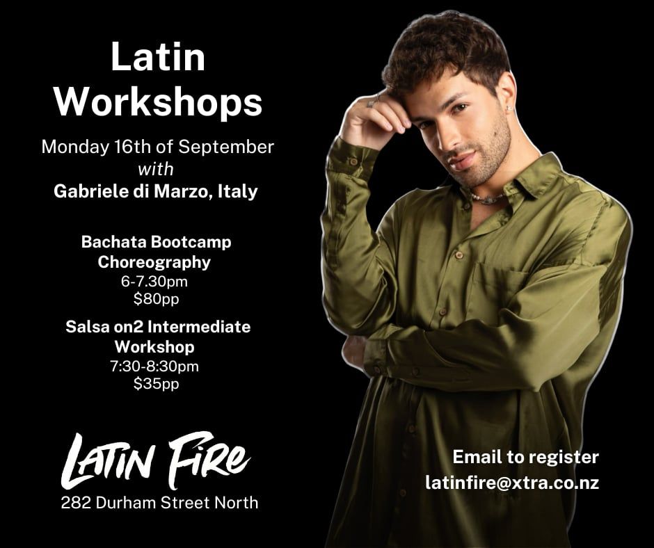 Bachata Bootcamp & Salsa On2 Workshop with Gabriele Di Marzo, Italy