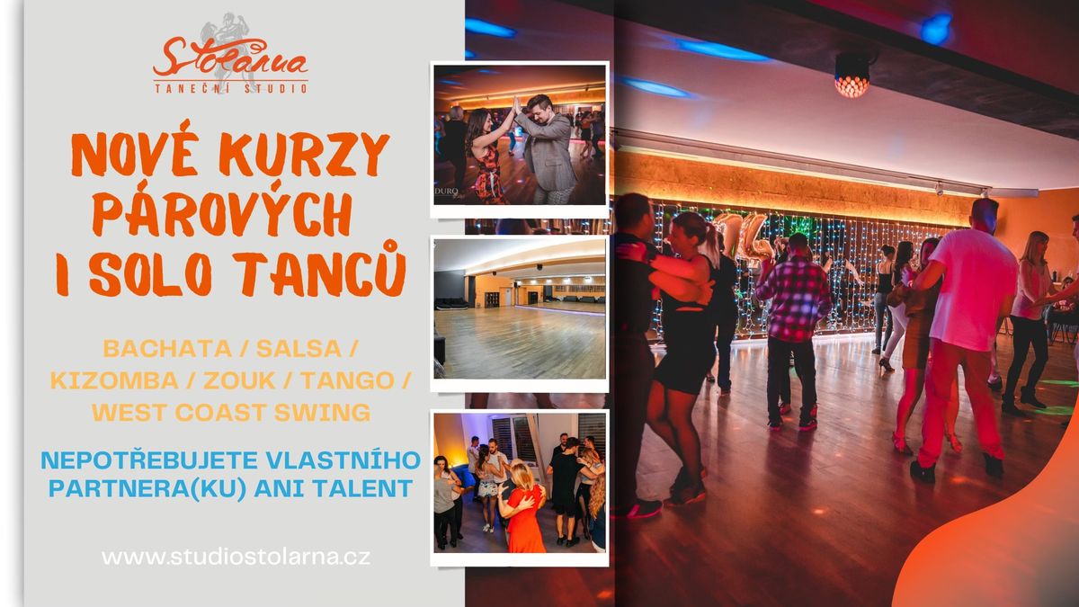 Nov\u00e9 tane\u010dn\u00ed kurzy od 10.3. do 4.5.2025 - salsa, bachata, zouk, kizomba, tango, west coast swing