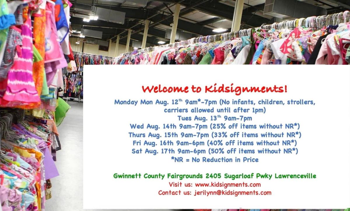 Kidsignments Consignment Sale 