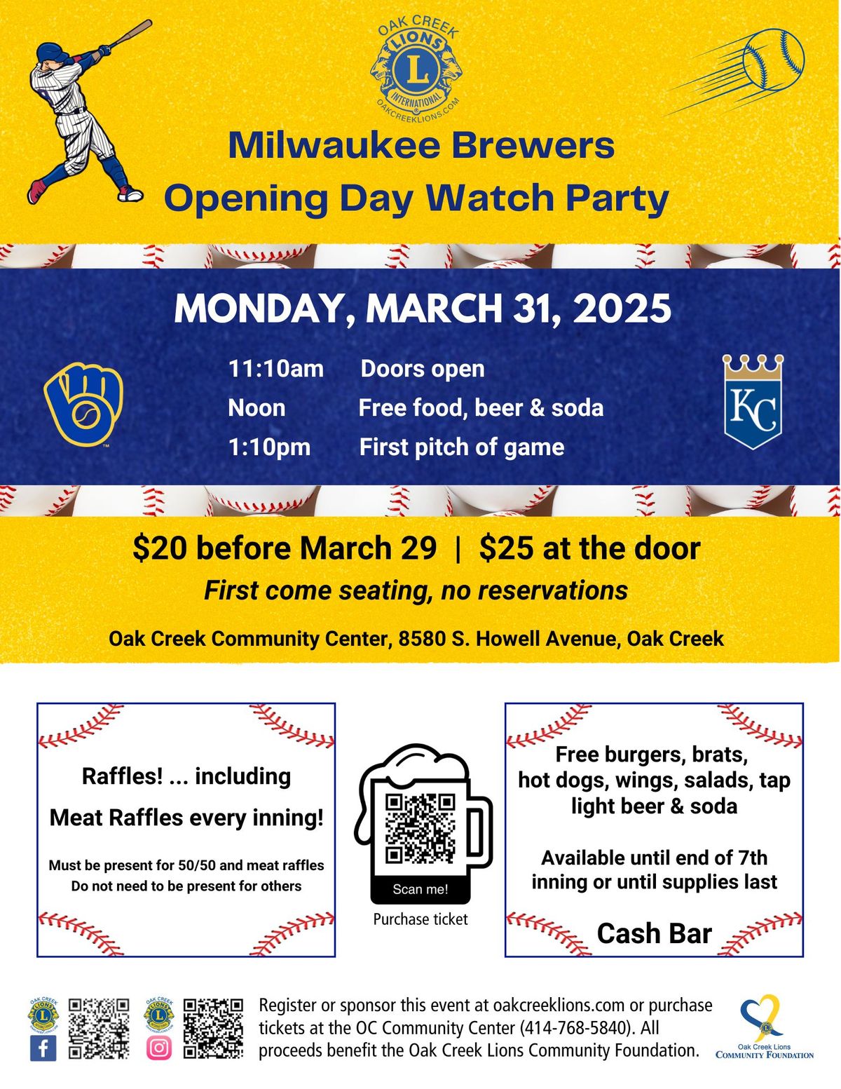 Brewers Opening Day Watch Party