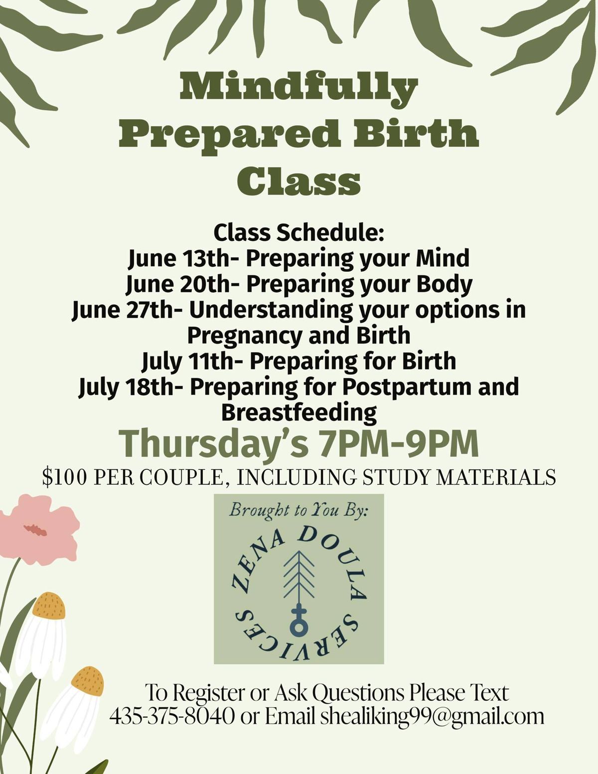 Mindfully Prepared Birth Education Course